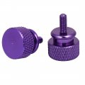 Uxcell Computer Pc Case M3x7mm Aluminum Alloy Knurled Thumb Screws Purple 10pcs