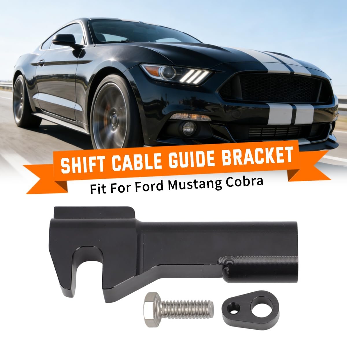 Ford Mustang Cobra Shift Cable Guide Bracket Fit Solid Aluminum Alloy Durable Easy Installation
