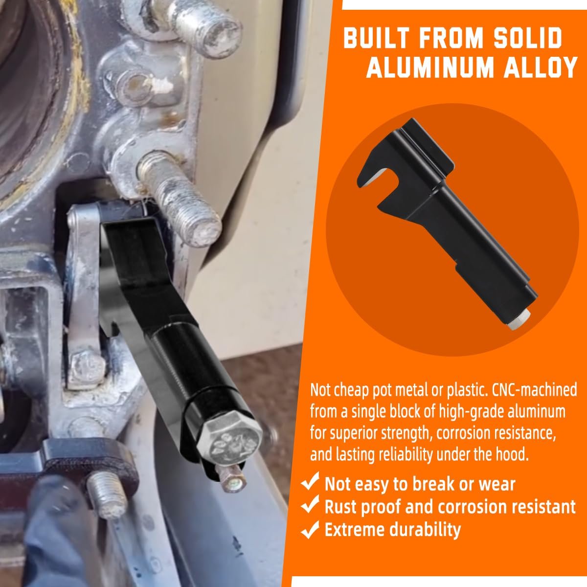Ford Mustang Cobra Shift Cable Guide Bracket Fit Solid Aluminum Alloy Durable Easy Installation