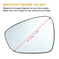 Car Rearview Left Driver Side Mirror Glass Replacement W Backing Plate Heated White For Citroen C3 2009-2016