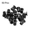 Uxcell M8 Rivet Nuts Thread Half Hexagonal Carbon Steel Zinc-plated Flat Head Threaded Insert Nut Black 50pcs