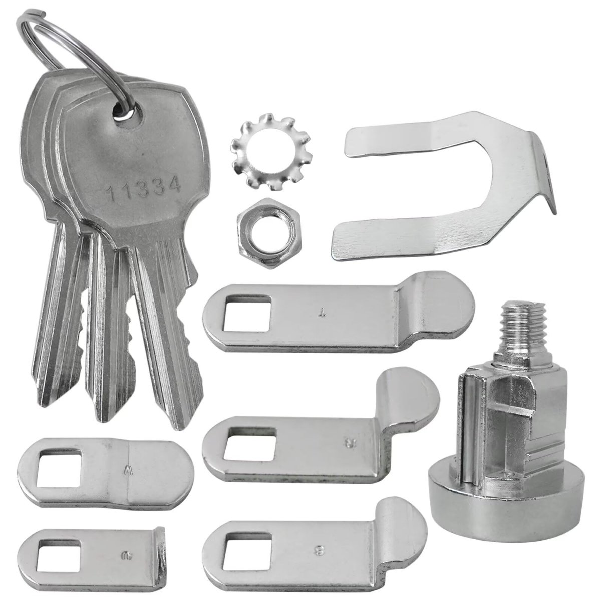 Mailbox Lock Replacement With Keys For L-1172c Nickel Finish