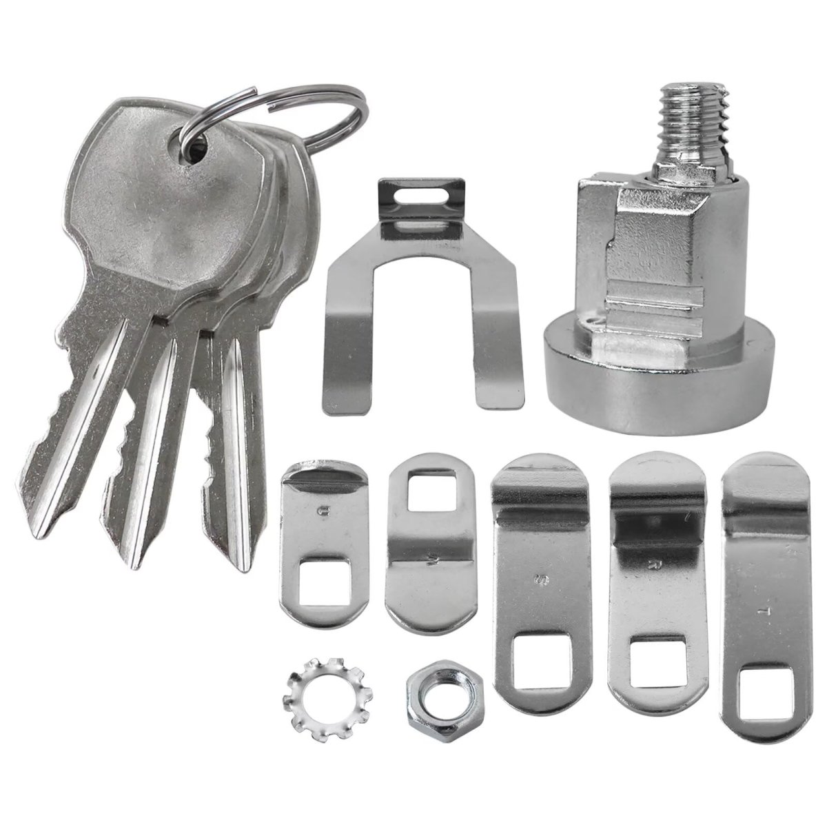 Mailbox Lock Replacement With Keys For L-1172c Nickel Finish