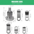 Mailbox Lock Replacement With Keys For L-1172c Nickel Finish