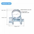 8-10mm Mini Fuel Injection Hose Clamp Zinc Plated Steel Line 30pcs