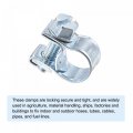 8-10mm Mini Fuel Injection Hose Clamp Zinc Plated Steel Line 30pcs