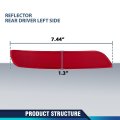 Rear Bumper Reflector Driver Left Side For Bmw F15 X5 2013-2018 63 14 7 847 591 63147847591 Red Lens