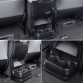 Xiter Abs Carbon Fiber Style Rear Air Vent Outlet Panel Cover Anti Kick Protector Water Cup Holder For Toyota Sienna 2021 2022