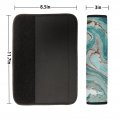 Forchrinse Teal Marble Painting Car Seat Belt Cover 1 Pair Soft Seatbelt Shoulder Strap Pads Cushions For Truck Suv Camera