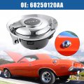 Fuel Tank Filler Door Cover Gas Cap Vapor Edition 68250120aa For Dodge Challenger 2008 2022 Silver Tone Chrome Metal 5 91 In