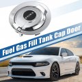 X Autohaux Car Fuel Filler Door Cover Gas Cap Vapor Edition 68250120aa Tank For Dodge Challenger 2008-2022 Silver Tone