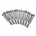 8x Wheel Axle Bolts M110801 For John Deere 14se 14sb 14pz Ja65 Je75 Jx753 Lawn Mowers M8 X 55 Stainless Steel Left Hand Thread 