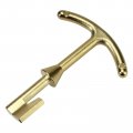 M07001 Water Meter Box Key 5 In T Handle Valve Cover Metal Shut Off Tool Gold 1 Pc 