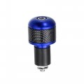 X Autohaux 1 Pair 7 8 22mm Blue Motorcycle Handlebar End Grips Bar Ends Plug Cap Carbon Fiber Pattern For