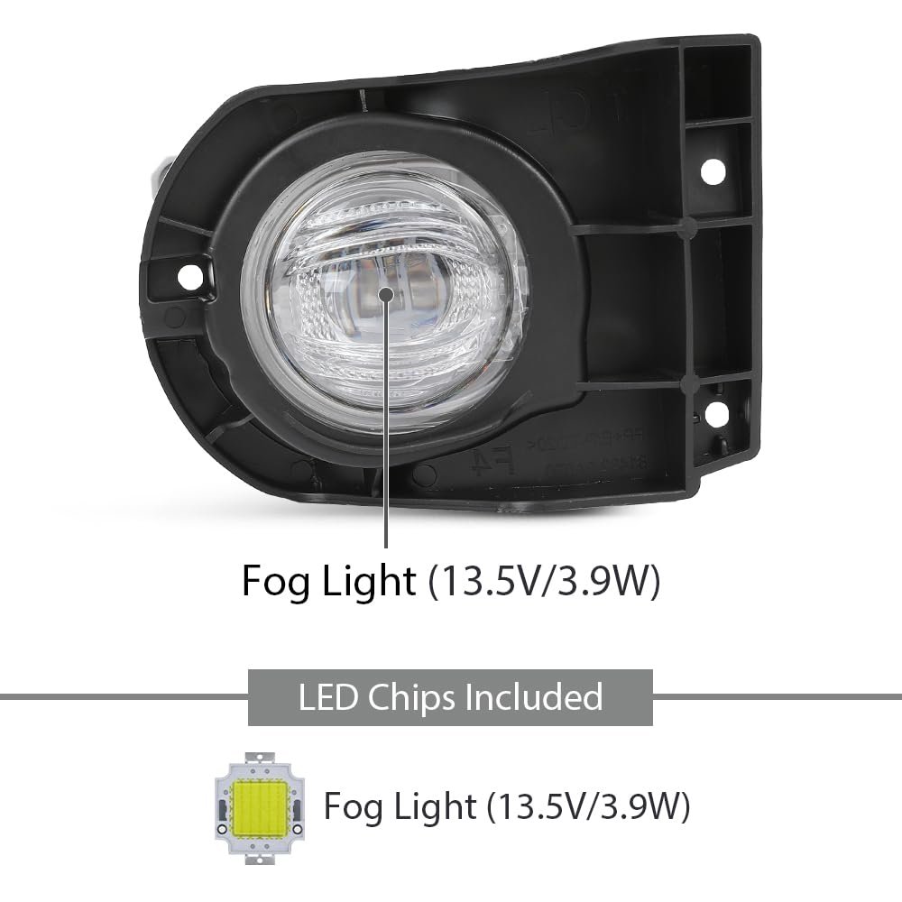 G-plis Front Bumper Fog Light With Bracket Left And Right Side Pair Compatible Toyota Corolla Cross Xle Hybrid 2022-2024 81210