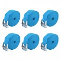 6pcs 1 X 12 Cargo Tie Down Straps Heavy Load Lashing Travel Luggage Strap Adjustable With Cam Lock Buckle For Car Truck Blue 