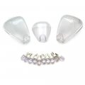 Hongk- 5 Pcs Clear Roof Running Light Cab Marker Cover And White Led Bulb Compatible With 1999-2014 F-250 F-350 F-450 F-550