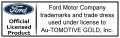 Au-tomotive Gold Laser Etched Logo Cut-out License Plate Frame For Ford Torino Brushed Chrome