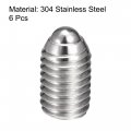 Uxcell Ball Point Set Screws M10 X 16mm 304 Stainless Steel Metric Spring Hex Socket Screw 6pcs