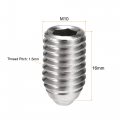 Uxcell Ball Point Set Screws M10 X 16mm 304 Stainless Steel Metric Spring Hex Socket Screw 6pcs