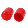 30pcs 12mm Inner Dia Pvc Flexible Vinyl Cap Screw Thread Protector Cover Red 