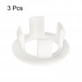 Uxcell Sink Trim Overflow Cover 3pcs Rings Bathroom Kitchen Basin Drain Hole Insert In Round Caps White