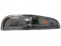 Amerilite Black Replacement Bumper Parking Turn Signal Lights Set For Chevy Corvette Passenger And Driver Side