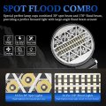 Bunker Indust 4 Inch Led Light Pods 2 Pcs Round Tractor Work Spot Flood Driving Small Bar Waterproof For Truck Equipment