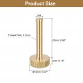 Uxcell M4x25mm Knurled Thumb Screws 4pcs Flat Head Fully Threaded Brass Bolts Grip Knobs Fasteners