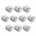 Glass Shelf Support Zinc Alloy Clamp Clip Holder Square For 5-8mm Thickness 10pcs 