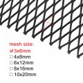 Uxcell 40 X13 Inches Aluminum Alloy Universal Truck Car Grille Mesh Sheet Grid Rhombic Grill Hole 3x6mm Black