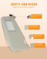 Ocpty Sun Visor Fit For 2010 2011 2012 2013 Mazda 3 With Sunroof Gray Left Driver Side