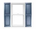 Polaris Homeside Raised Panel Vinyl Shutters 1 Pair 14-1 2in X 43in 610 Indigo Blue 