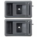 Door Handles Interior Front Passenger Right Side Replacement Fit 1995-2000 Tacoma 1989-1995 Pickup Inside Grey 2pcs 