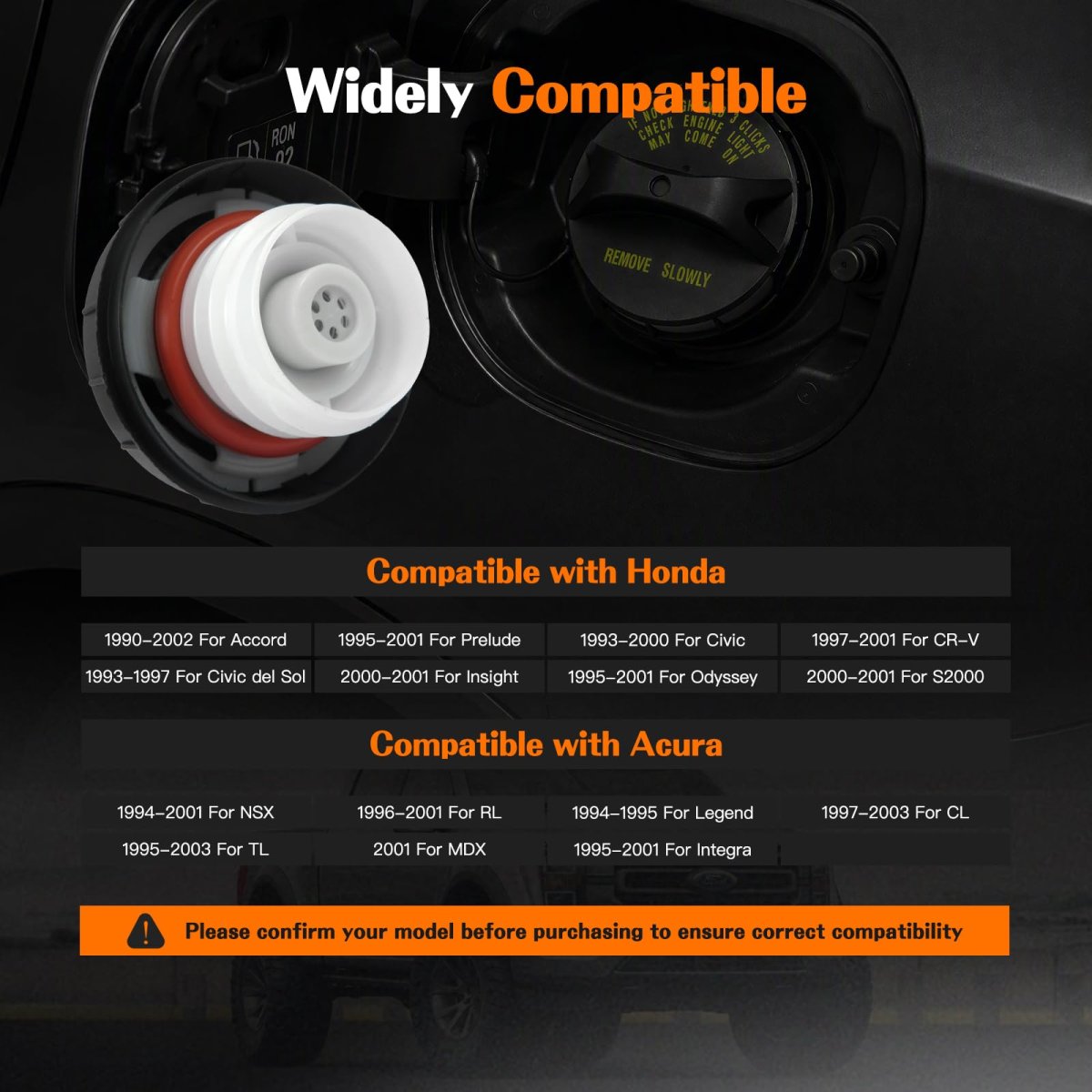 17670-sm4-a04 Fuel Cap Replacement 2 Pack For Honda Accord Civic Odyssey Cr-v And Acura Cl Mdx Tl Integra Nsx Legend Rl
