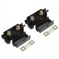 Uxcell 2 Set Black 80a Fuse With In-line Holder Electrical Protection Fusible For Car Audio Video Stereo