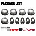 Cab Roof Marker Lights For 03-16 Dodge Ram 1500 2500 3500 Smoked Lens With 16 White Leds
