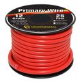 Red 12 Gauge Primary Wire 25 Ft Spool Flexible Pvc Jacket For Trucks Automobiles Trailers And Boats Model 55251 