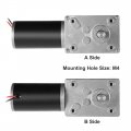 Uxcell Double Shaft Worm Gear Motor Dc 12v 65rpm High Torque Speed Reduction With Metal Gearbox