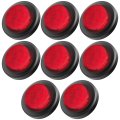 8 Pack 2 In 9 Led Round Clearance Lights Red Side Marker Trailer Waterproof Abs Surface Mount For Freightliner Kenworth And 