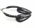 Smt-customize Black Flame Groove Side Mirrors Raindrop Shape Compatible With Sportster 1200 Custom Xl1200c 1982- Up 883 Xlh883