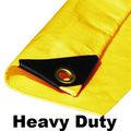 6 X 8 Heavy Duty Premium Yellow Poly Tarp 12 Mil Thickness