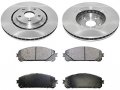 Front Ceramic Disc Brake Pad And Rotor Kit Compatible With 2008-2019 Toyota Highlander