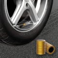 Golden Yellow Anodized Aluminum Tire Valve Stem Caps 4 Piece Set Corrosion Resistant Universal Covers For Cars Trucks 