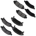 Brake Pad Set 8pcs Front Semi Metal Rear Ceramic For Buick Enclave Chevrolet Traverse Gmc Acadia Saturn Outlook D1169 D883 
