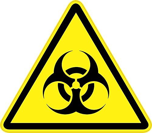 Stickertalk Biohazard Symbol Vinyl Sticker 5 Inches By 4