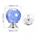 30mm Dia Drawer Knobs 4pcs Crystal Wardrobe Door Pull Handles Light Blue