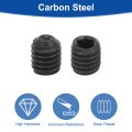 Socket Set Screws 50pcs M4x5mm Metric -carbon Steel Hex Headless Cup Point Grub For Repairing Compact Instruments Machinery And