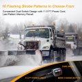 Lumenix Amber Led Traffic Advisor Emergency Strobe Lights Bar 2x12 Inch Front Rear Window Windshield Hazard Warning 2-in-1