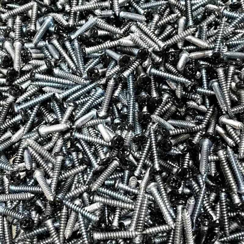 8 X 1 Black Pan Head Metal Rv Screws Phillips Drive Inch Interior Exterior Factory Finished Look 25 Pack